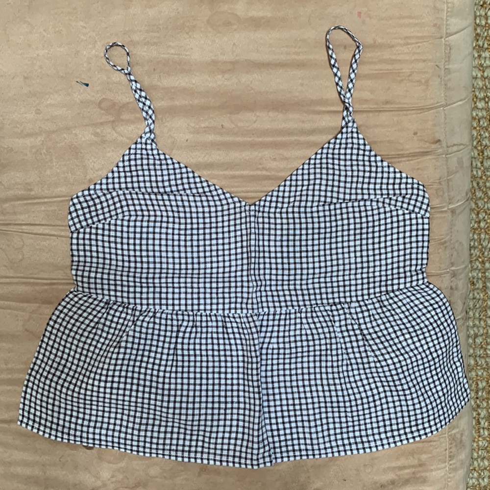 NWT A&F Abercrombie & Fitch plaid trapeze cami